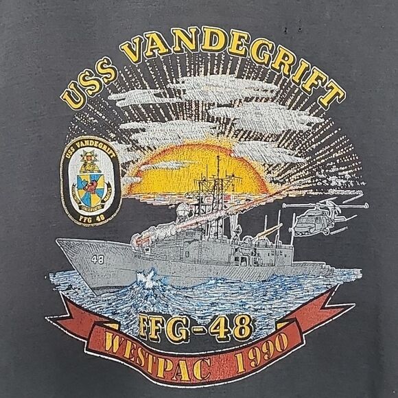 Vintage USS Vandergrift Westpac 1990 T Shirt Size XL - Picture 3 of 7